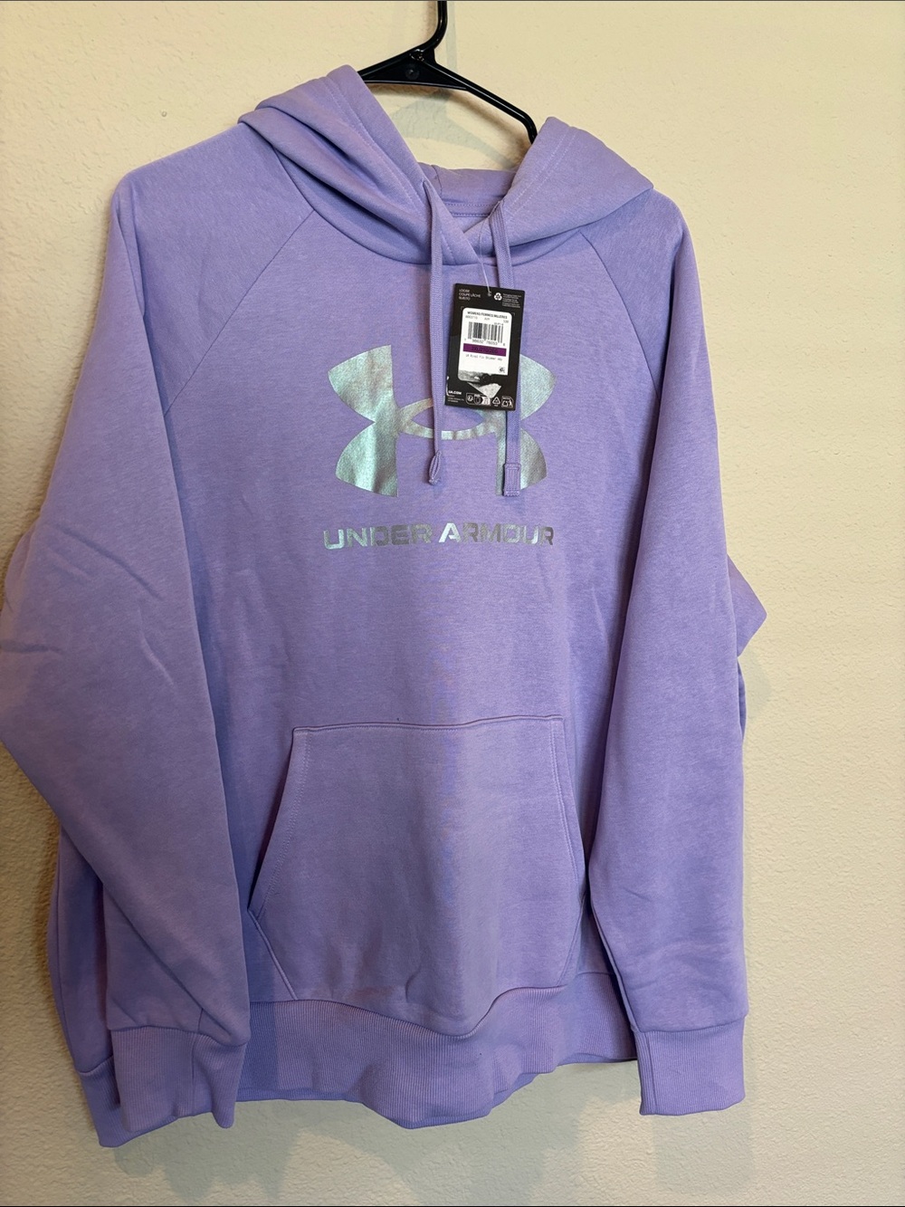 Under Armour Purple Hoodie with Iridescent Logo